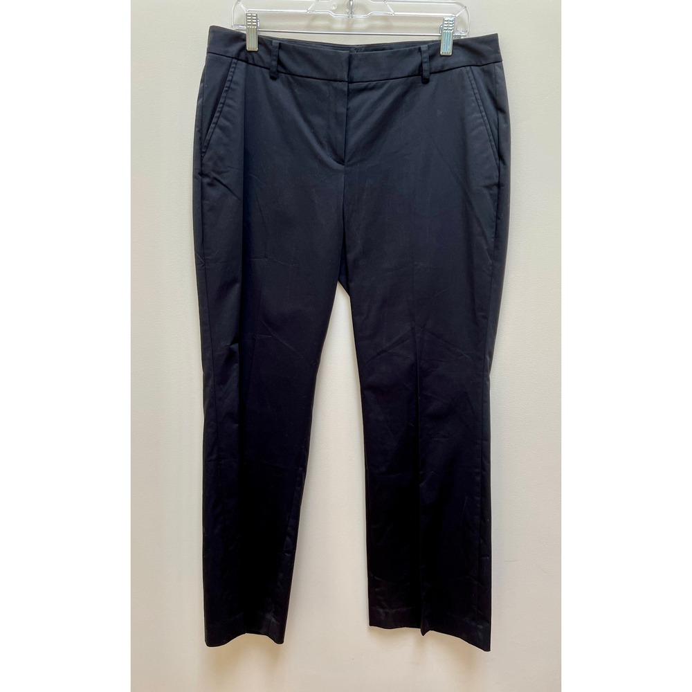 Talbots Dress Pants W 12P Black Signature Fit Straight Leg Cotton Stretch